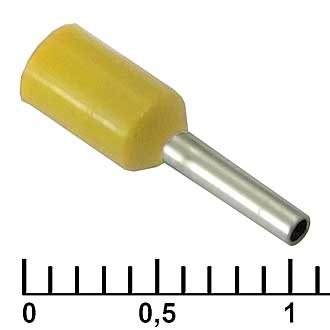 Наконечники на кабель DN00506 yellow (1x6mm) 