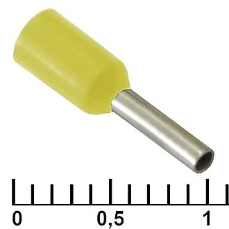 Наконечники на кабель DN00706 yellow (1.2x6mm) 