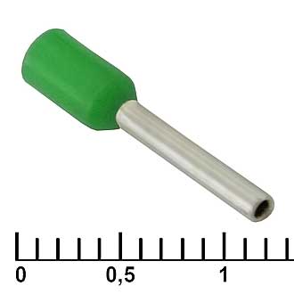 Наконечники на кабель DN00710 green (1.2x10mm) 