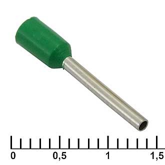 Наконечники на кабель DN00712 green (1.2x12mm) RUICHI