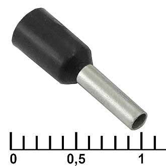 Наконечники на кабель DN01006 black (1.4x6mm) 