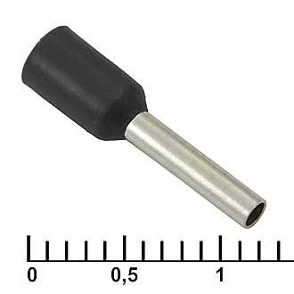 Наконечники на кабель DN01008 black (1.4x8mm) RUICHI