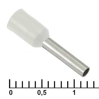 Наконечники на кабель DN01008 white (1.4x8mm) 