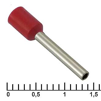 Наконечники на кабель DN01012 red (1.4x12mm) 