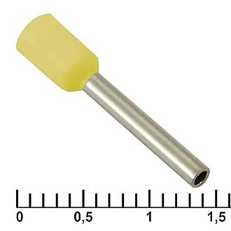 Наконечники на кабель DN01012 yellow (1.4x12mm) RUICHI