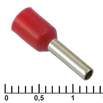 Наконечники на кабель DN01508 red (1.7x8mm) RUICHI