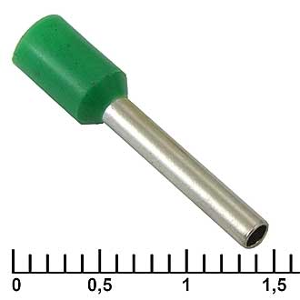 Наконечники на кабель DN01512 green (1.7x12mm) 