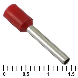 Наконечники на кабель DN01512 red (1.7x12mm) 