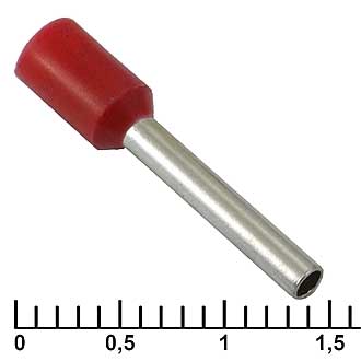 Наконечники на кабель DN01512 red (1.7x12mm) 