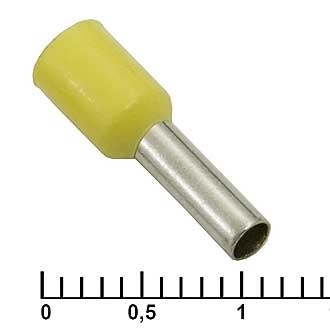 Наконечники на кабель DN02508 yellow (2.2x8mm) 