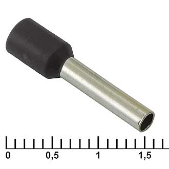 Наконечники на кабель DN02512 black (2.2x12mm) 