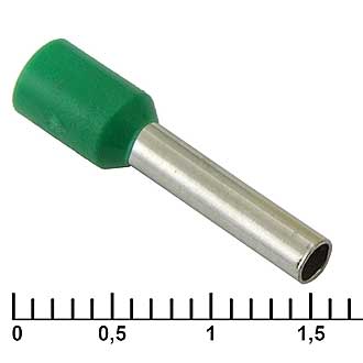 Наконечники на кабель DN02512 green (2.2x12mm) 