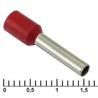 Наконечники на кабель DN02512 red (2.2x12mm) 