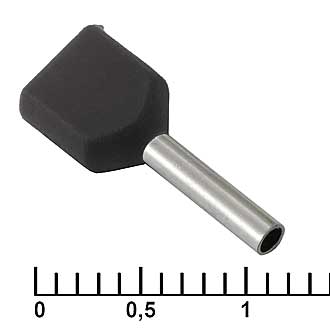 Наконечники на кабель DTE00508 black (1x8mm) 