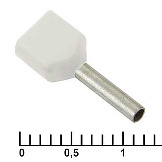Наконечники на кабель DTE00508 white (1x8mm) 