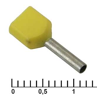 Наконечники на кабель DTE00508 yellow (1x8mm) 