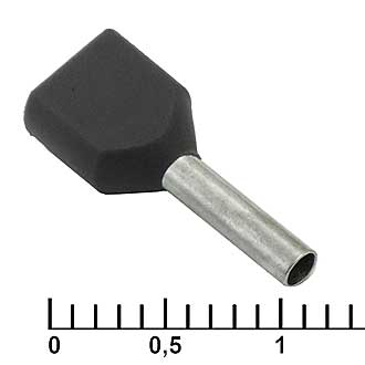 Наконечники на кабель DTE00708 black (1.2x8mm) 