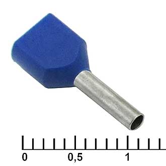 Наконечники на кабель DTE00708 blue (1.2x8mm) 