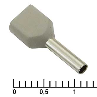 Наконечники на кабель DTE00708 gray (1.2x8mm) 