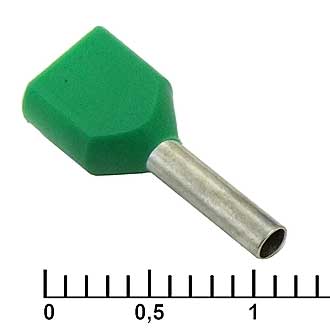 Наконечники на кабель DTE00708 green (1.2x8mm) 