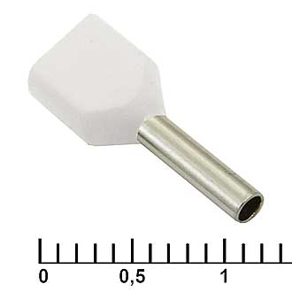 Наконечники на кабель DTE00708 white (1.2x8mm) 