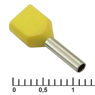 Наконечники на кабель DTE00708 yellow (1.2x8mm) 