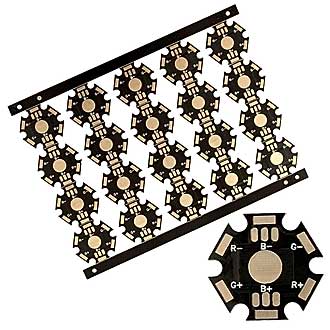 Светодиоды мощные 1x1W 3 color (non-plated) 