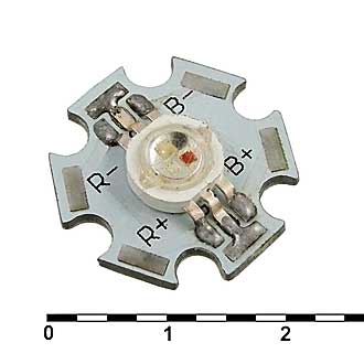 Светодиоды мощные 5WR 6.5V 100-180LM RGB 