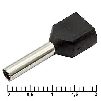 Наконечники на кабель DTE02513 black (2.9x13mm)  