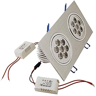 Светильники встраиваемые 2*7*1W 220v 1100Lm 3200K D12*24 