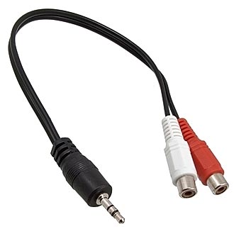 Переходные разъемы DC3.5 to 2RCA 250mm 