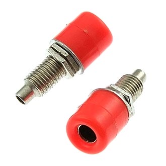 Штекеры _ гнезда _ клеммы Z011 4mm panel jack RED RUICHI