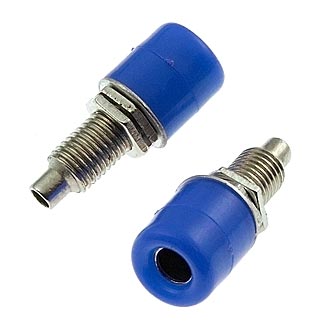 Штекеры _ гнезда _ клеммы Z011 4mm panel jack BLUE RUICHI