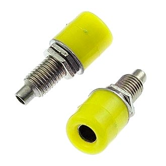 Штекеры _ гнезда _ клеммы Z011 4mm panel jack YELLOW RUICHI