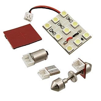Автомобильное освещение set DC 12V 9LED 5050 10Lm 1,4W CW 