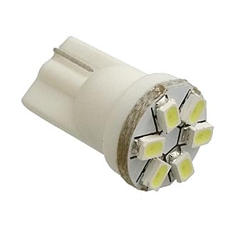 Автомобильное освещение T10 0.8W 6LED 3020 40-45Lm 