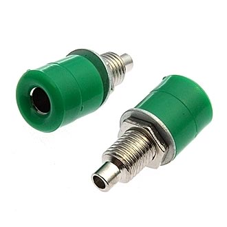 Штекеры _ гнезда _ клеммы Z031 4mm Socket GREEN RUICHI