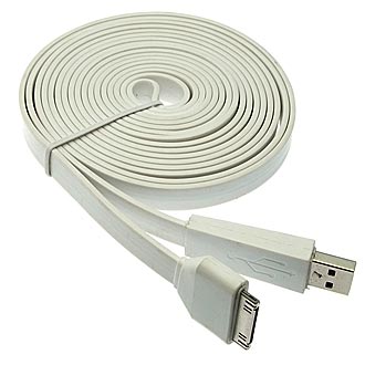 Шнуры для мобильных устройств USB to iPhone 4 big Flat 3m 