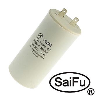 Пусковые конденсаторы CBB60  35uF  630V (SAIFU) SAIFU