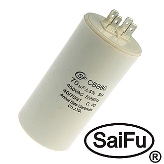 Пусковые конденсаторы CBB60  70UF   450V (SAIFU) SAIFU