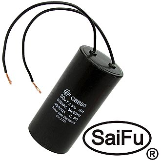 Пусковые конденсаторы CBB60  30uF  630V WIRE (SAIFU) SAIFU