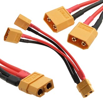 Разъемы для RC моделей XT60 F TO M*2 16AWG 10CM 