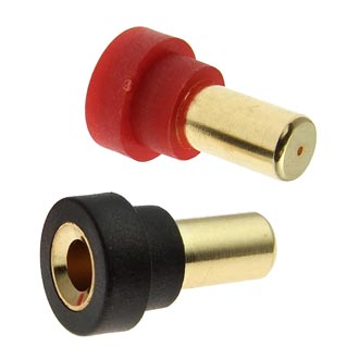 Разъемы для RC моделей 4.0 Red /black jacket type banana F 