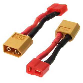 Разъемы для RC моделей XT60 M to Deans F 14AWG 4CM 