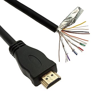 HDMI / DVI шнуры Кабель HDMI 1М с одиним разъемом 