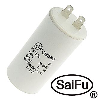 Пусковые конденсаторы CBB60  20uF  450V  (SAIFU) SAIFU