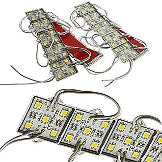 Светодиодные модули подсветки 5050 5LED 12V 1.2W W-W  Светодиодные модули подсветки 5050 5LED 12V 1.2W W-W