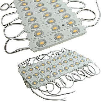 Светодиодные модули подсветки 5730 3LED R LENS 12V 1.5W W-W IP65  Светодиодные модули подсветки 5730 3LED R LENS 12V 1.5W W-W IP65