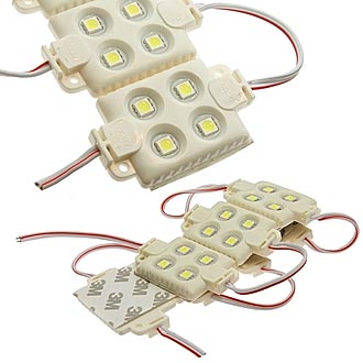 Светодиодные модули подсветки 5050 4LED 12V 1W W  IP65  Светодиодные модули подсветки 5050 4LED 12V 1W W  IP65