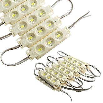 Светодиодные модули подсветки 5730 3LED12V 1.5W W IP65  Светодиодные модули подсветки 5730 3LED12V 1.5W W IP65
